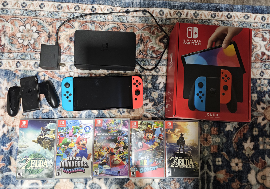 Nintendo Switch OLED Console and Games