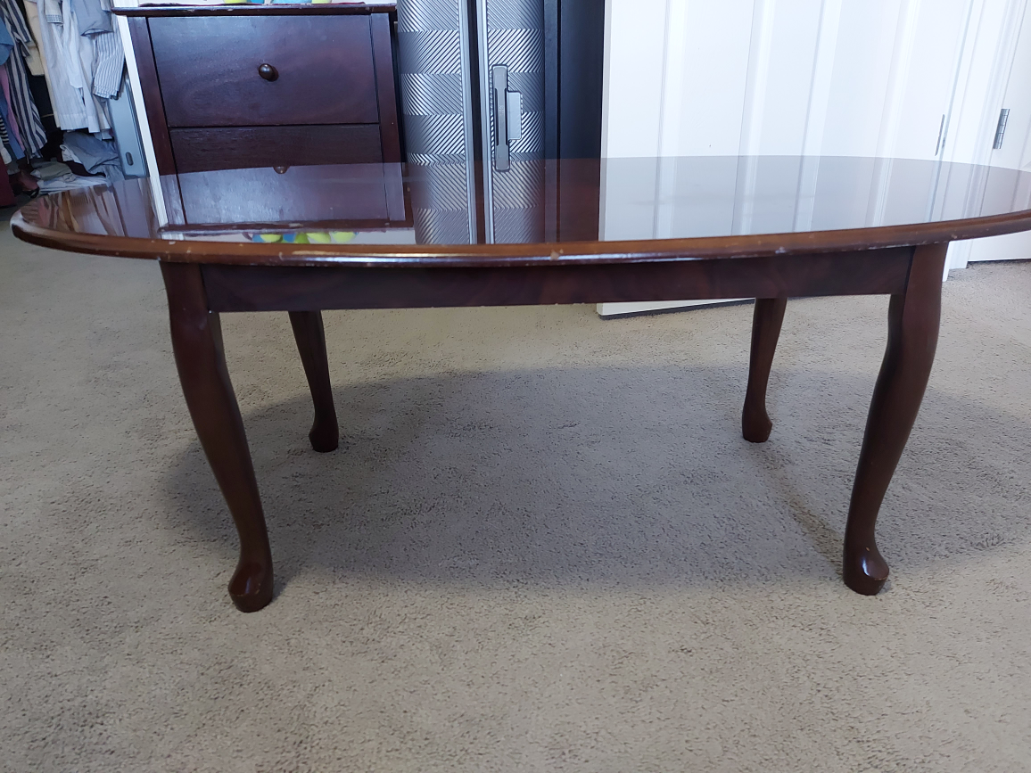 Oval Wood Coffee Table