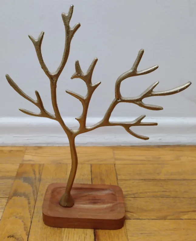 Gold Metal Jewellery Tree Stand image indicator(3)