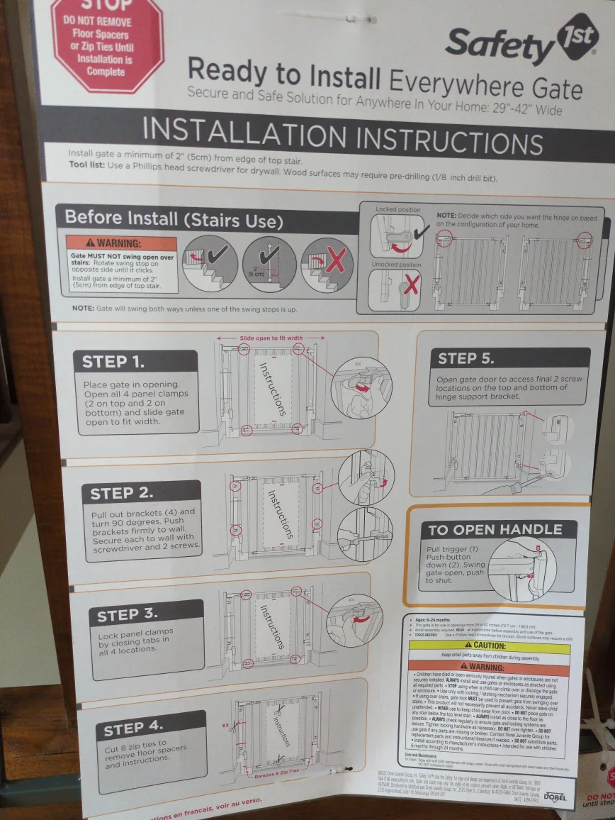 BNIB Safety 1st Ready to Install Everywhere Baby Gate image indicator(2)