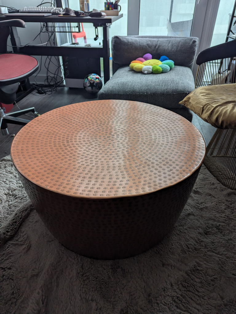 Copper Round Coffee Table - photo 2