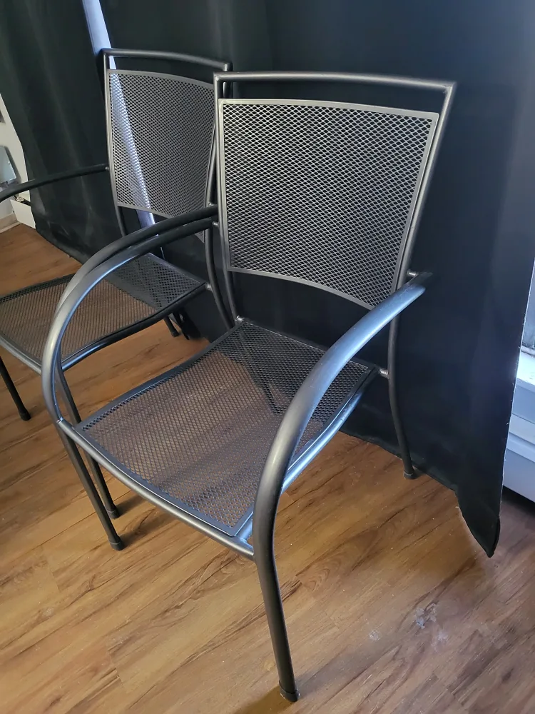 Pair of Metal Patio Chairs image indicator(2)