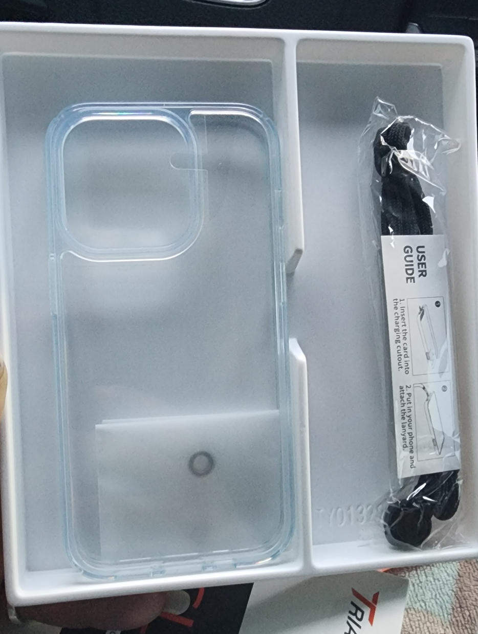 Trianium iPhone 14 Pro Clear Phone Case with Lanyard