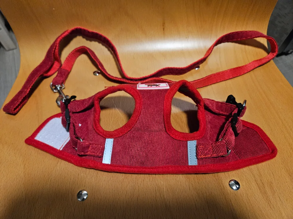 Red Pet Harness and Leash, Size XS image indicator(4)
