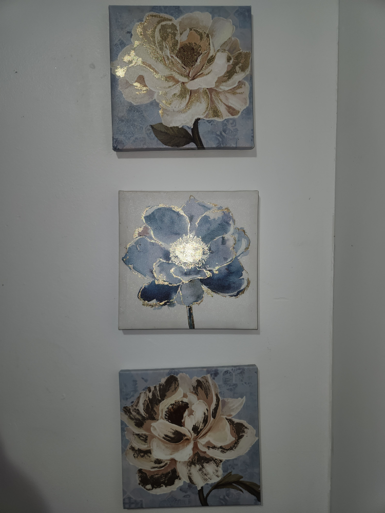 Set of Three Floral Canvas Wall Art - photo 3