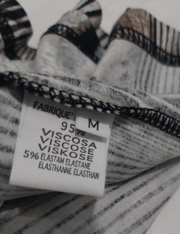 Women's Size Medium 3/4 Sleeve Top, Animal Print image indicator(4)