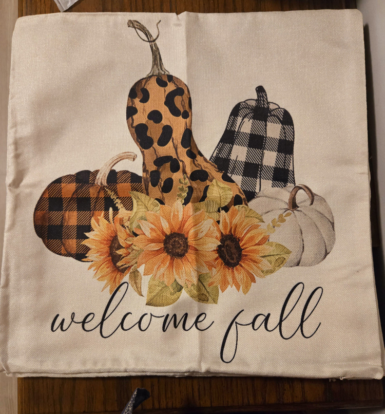 Set of Four Autumn-Themed Throw Pillow Covers - photo 3