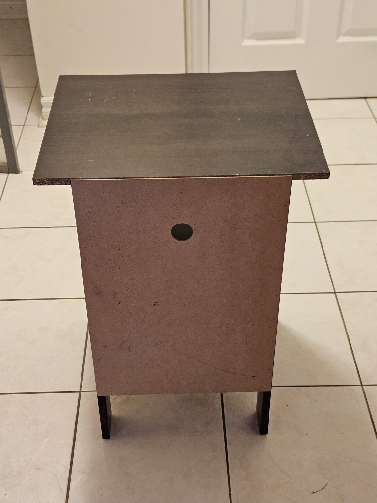 Dark Brown Nightstand with Drawer - photo 2