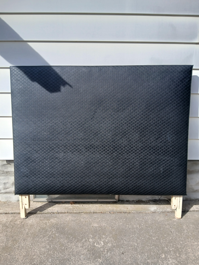 Double Headboard - Black Leatherette