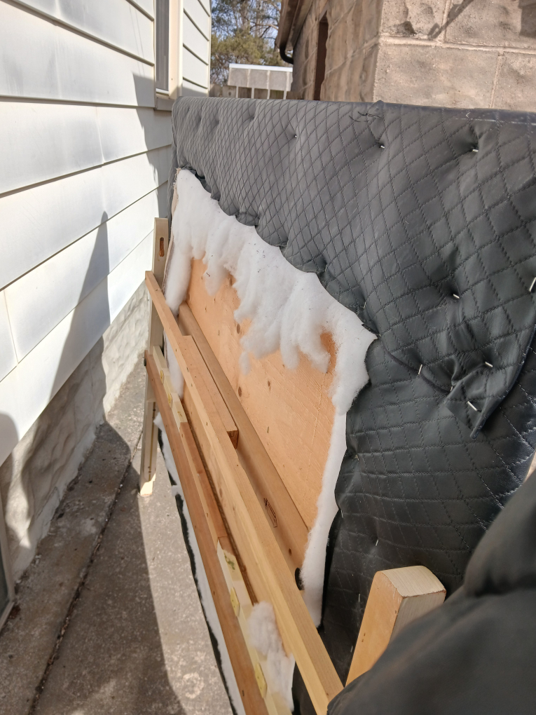 Double Headboard - Black Leatherette - photo 2