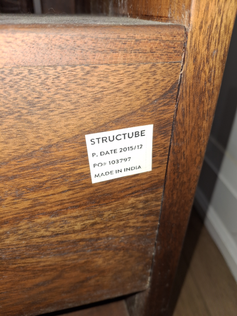 Pair of Structube Nightstands - Dark Wood - photo 2
