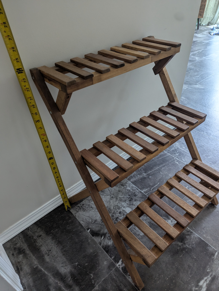 Three-Tier Wooden Plant Stand - photo 2