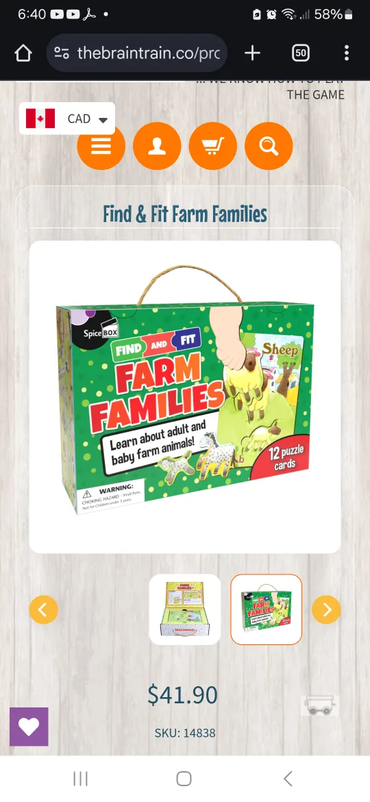 SpiceBox Find and Fit Farm Families Jumbo Puzzle image indicator(4)