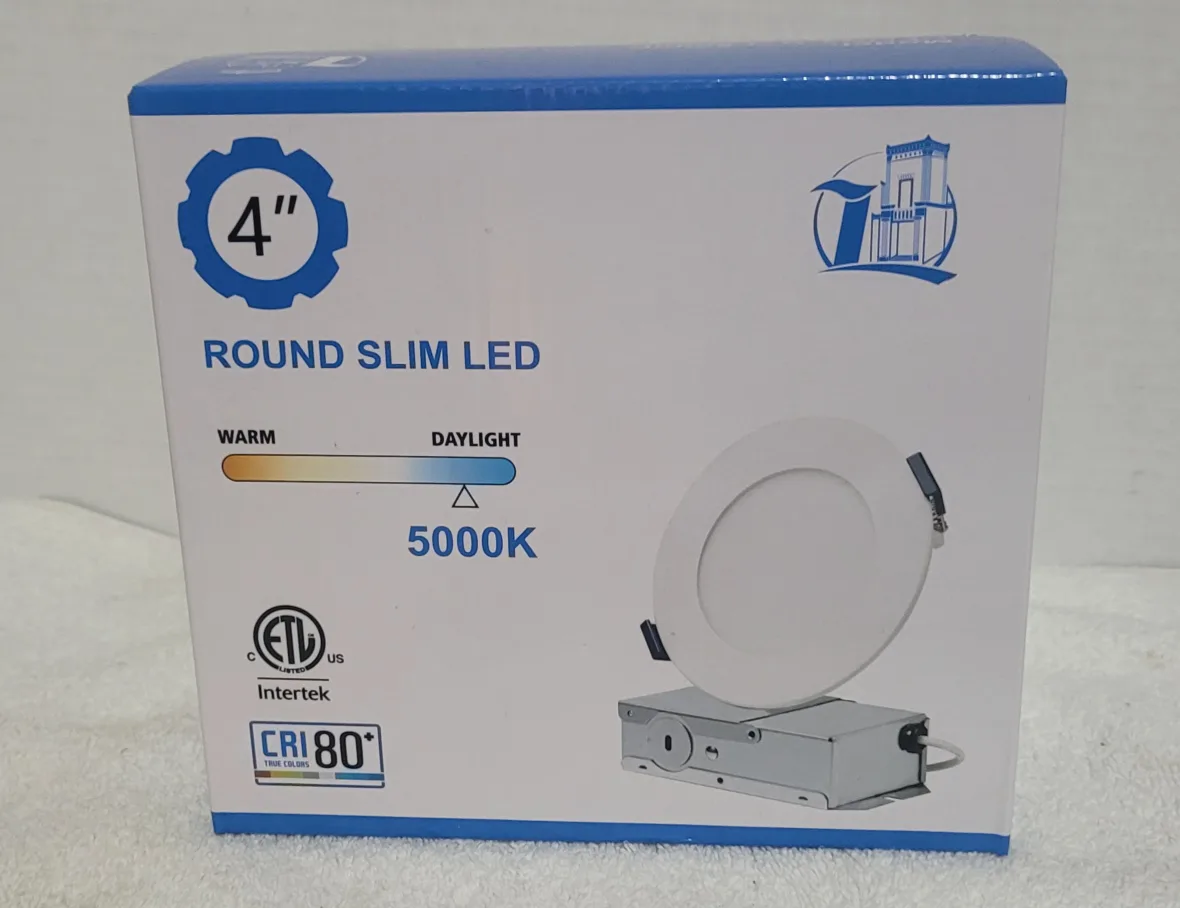 4" Round Slim LED Recessed Light - Daylight 5000K image indicator(2)