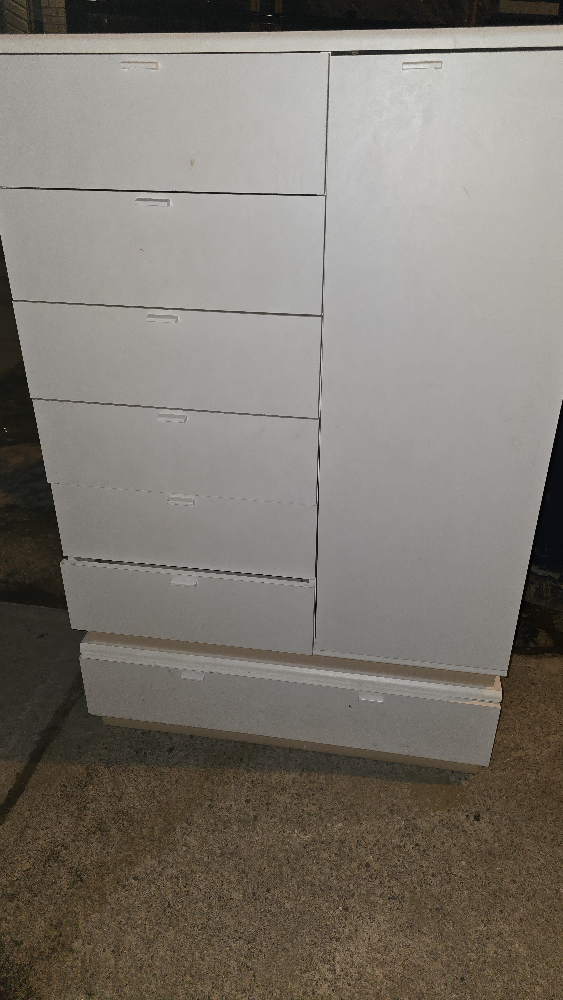 White Wardrobe Armoire with Drawers for kids