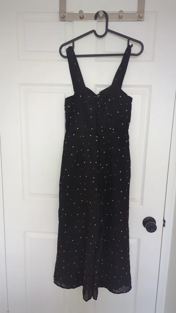 Black polka dot jumpsuit thumbnail