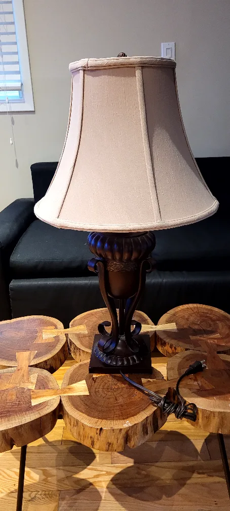 Elegant Table Lamp with Beige Shade image indicator(8)