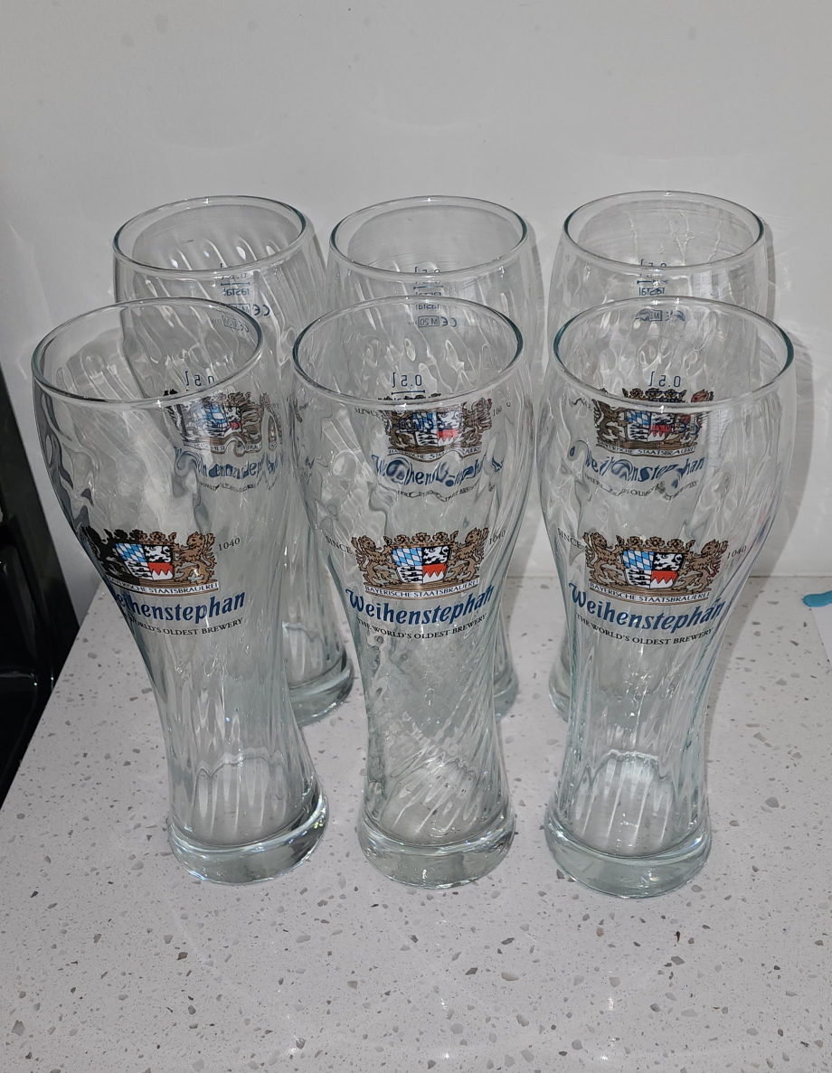 Six Weihenstephan Beer Glasses - photo 2
