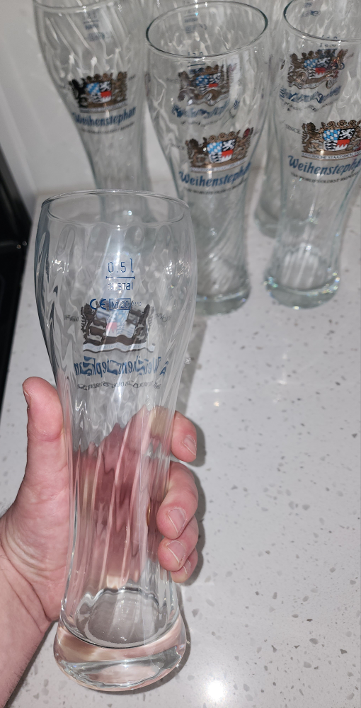 Six Weihenstephan Beer Glasses - photo 3