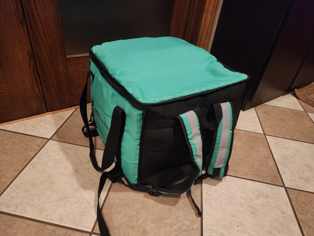(Excellent) Big Insulated Delivery Bag/Backpack image indicator(2)