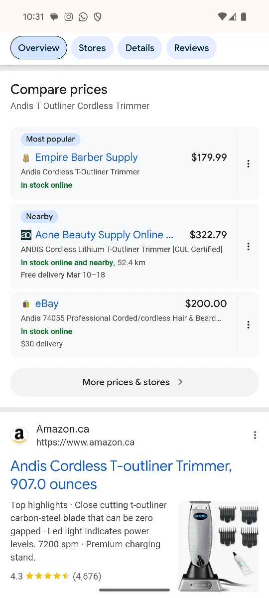 Cordless Andis Master T Blade Outliner image indicator(2)