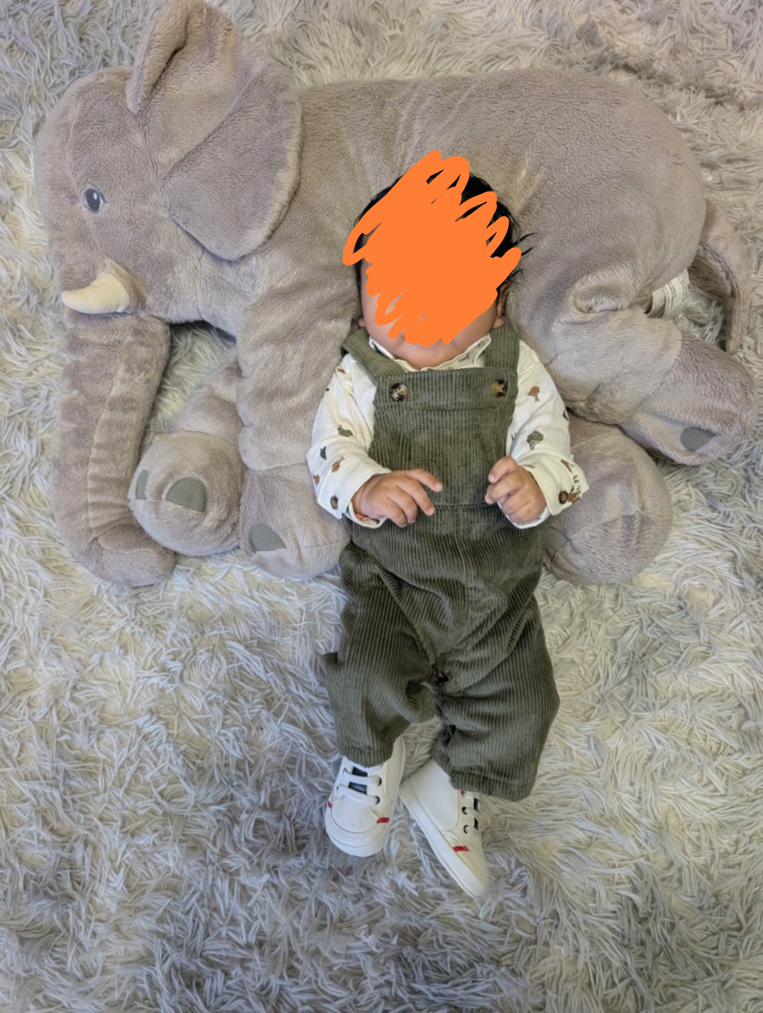 Large Grey Elephant Plush Toy - photo 3
