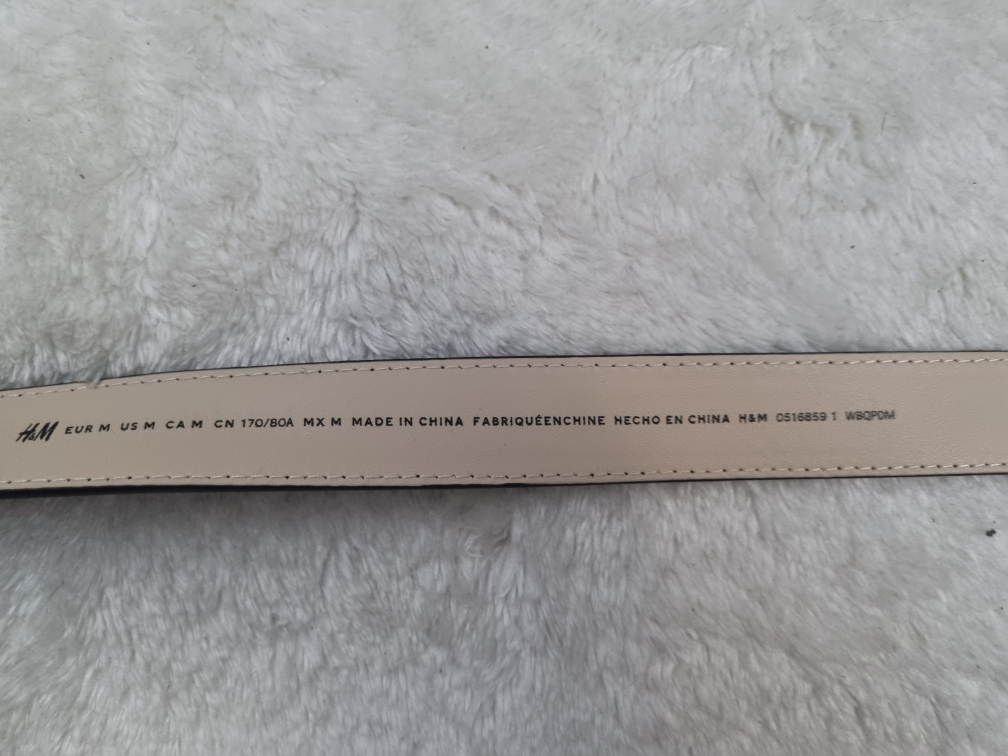 H&M Black Leather Belt - Men's Size Medium - photo 2