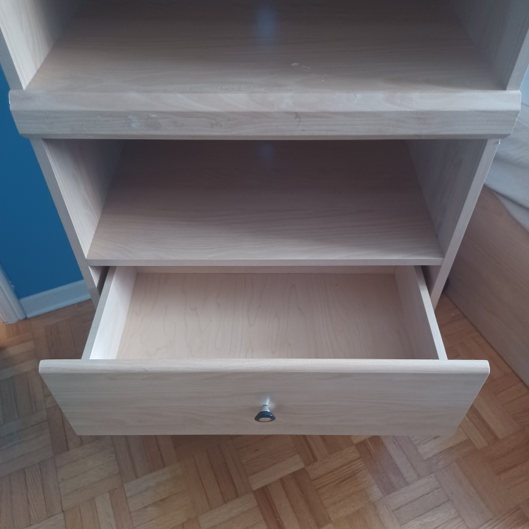 Wooden Storage Cabinet with Shelves and Drawer
