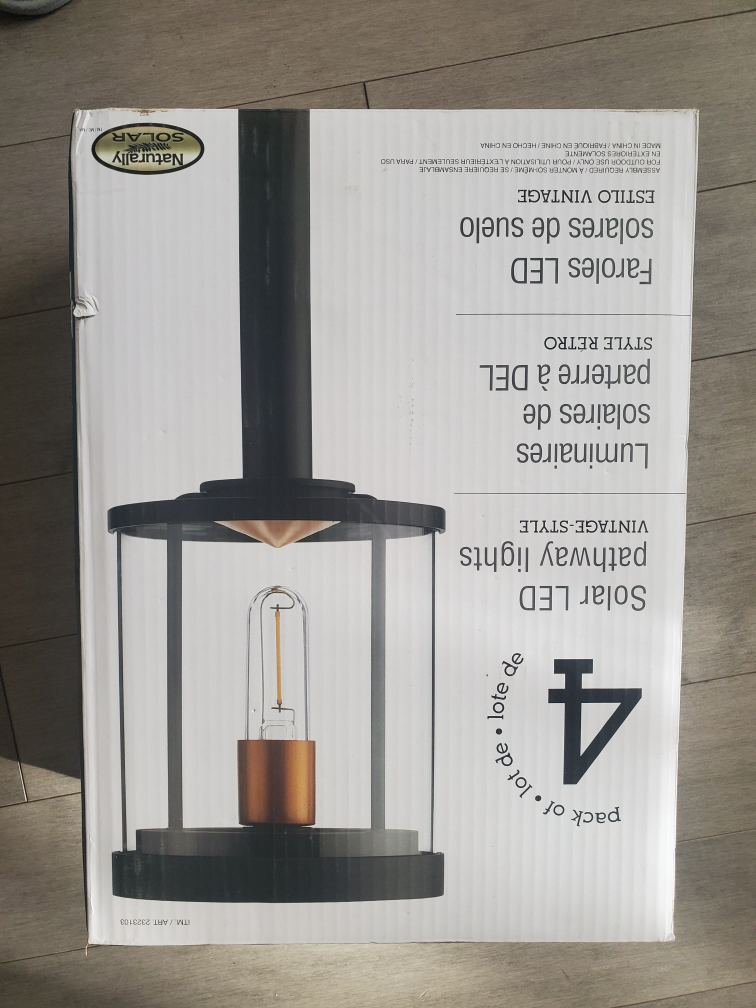 Set of 4 Solar LED Pathway Lights