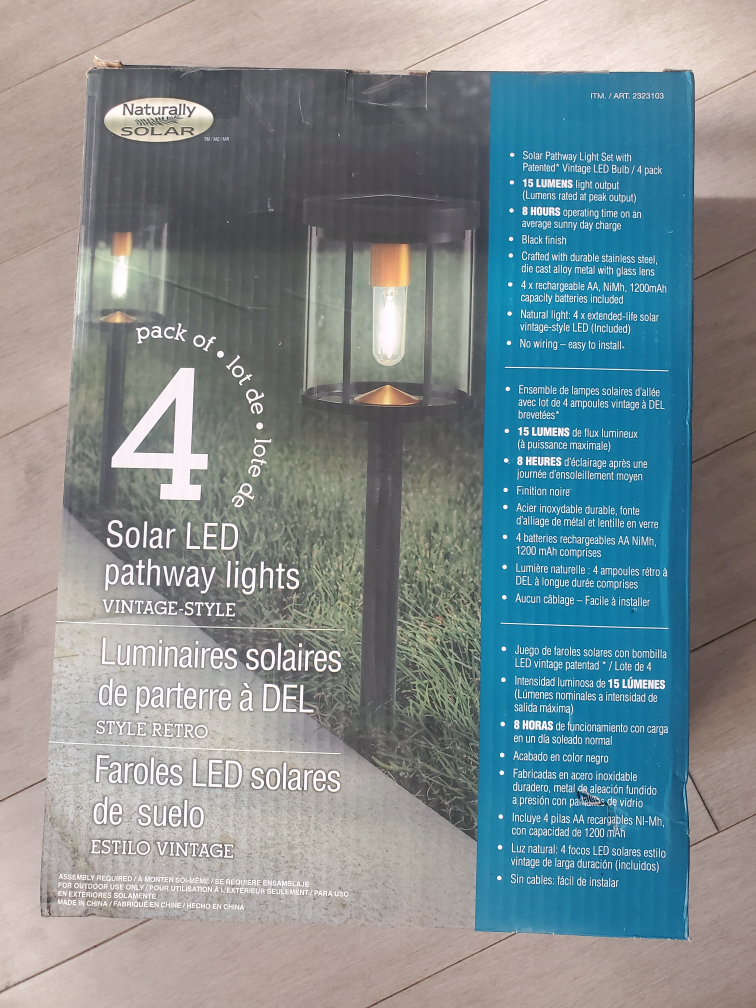 Set of 4 Solar LED Pathway Lights - photo 2