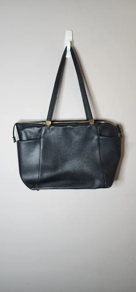 Black Tote Bag with Gold Accents thumbnail