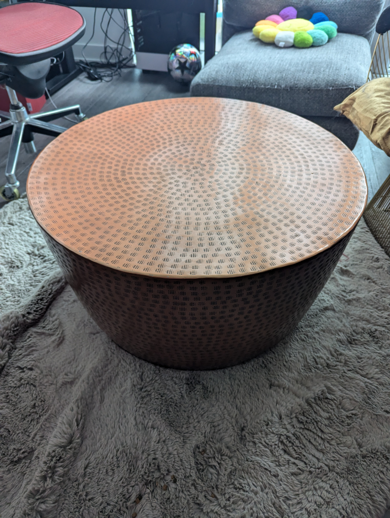 Copper Round Coffee Table