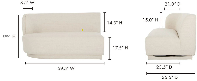 Arbor Modern Beige Chaise Lounge - photo 2