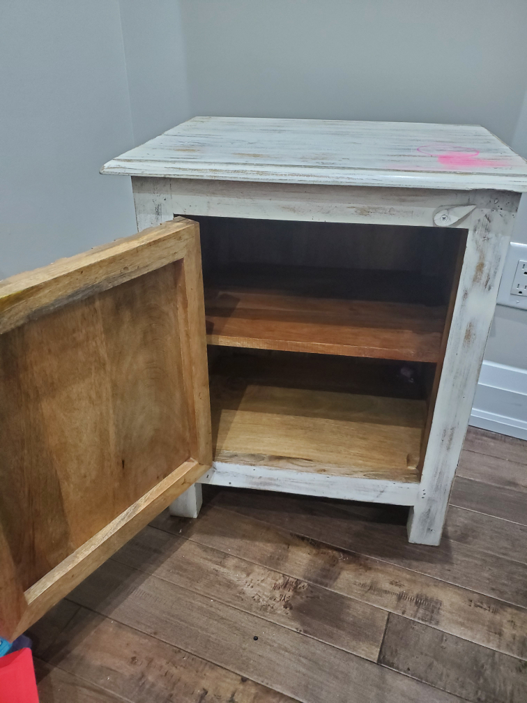 White Carved Wooden Cabinet - photo 2