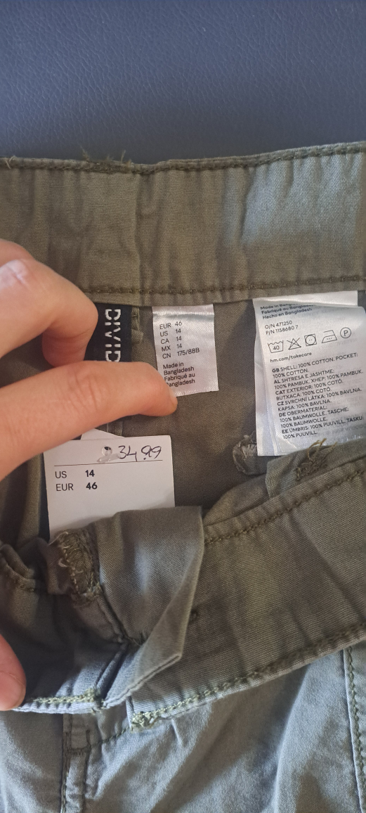 women' Olive Green Cargo Shorts - Size 14 - photo 3