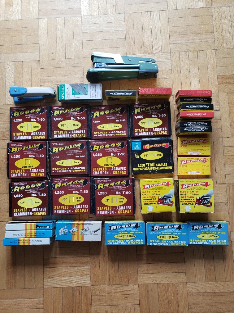 Vintage Arrow Staplers and Staples Bulk Lot image indicator(4)