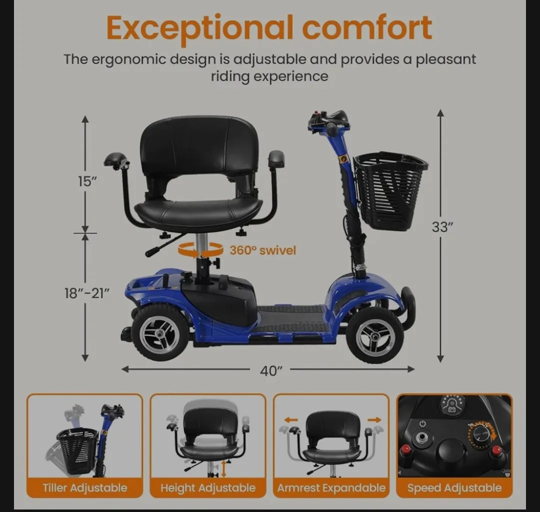 Mobility Scooter - Blue image indicator(7)