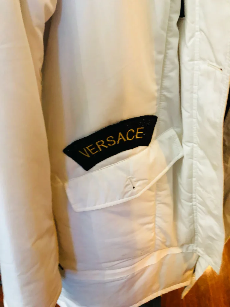 Versace White Winter Jacket image indicator(4)
