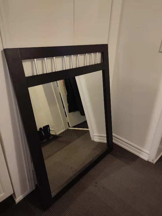 Large Black and Silver Framed Mirror image indicator(3)