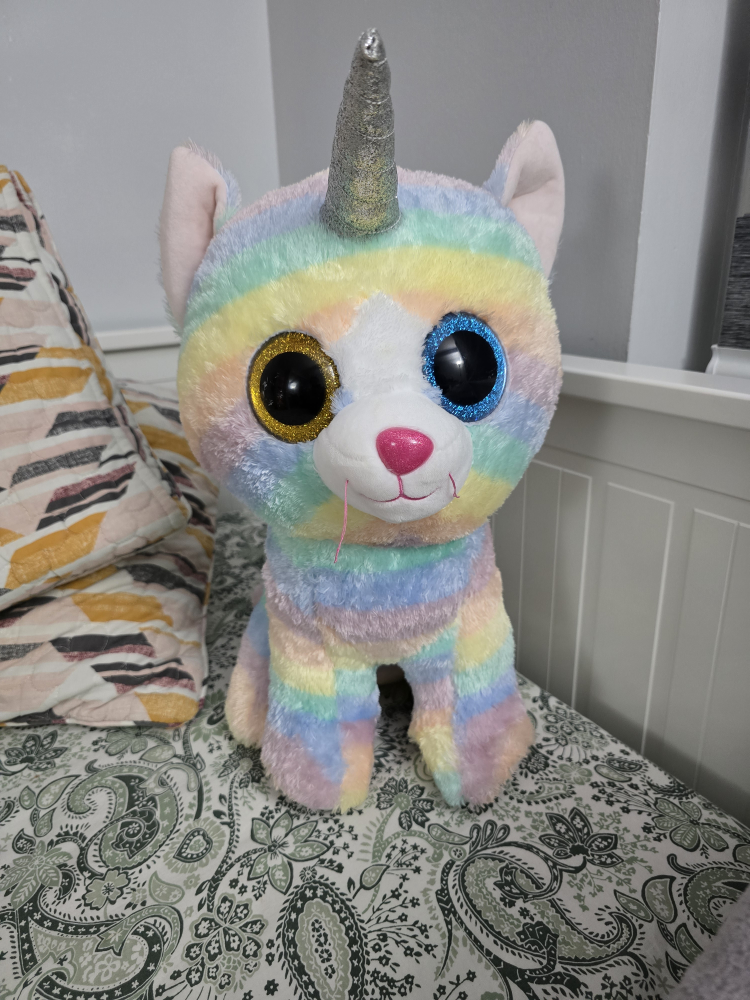 TY Beanie Boo's Collection Rainbow Unicorn Cat Plush Toy