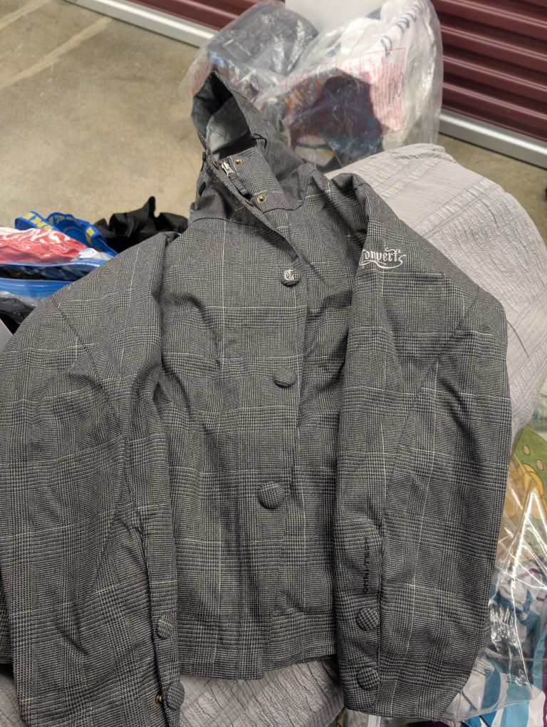 Grey and black Columbia coat