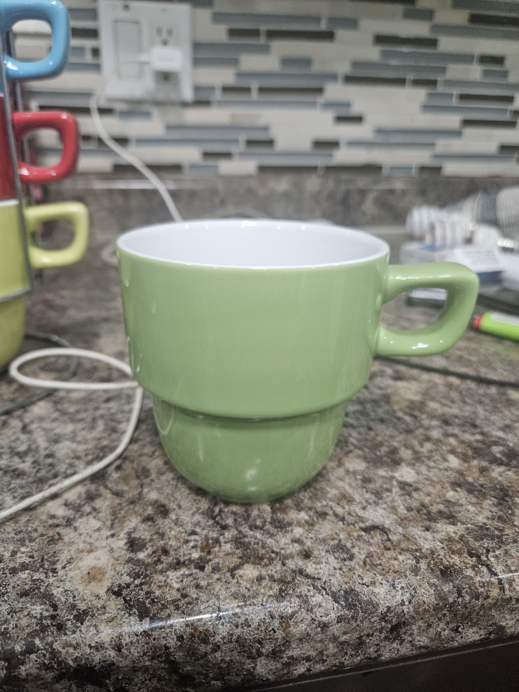Set of 4 Stackable Mugs with Metal Rack - photo 2