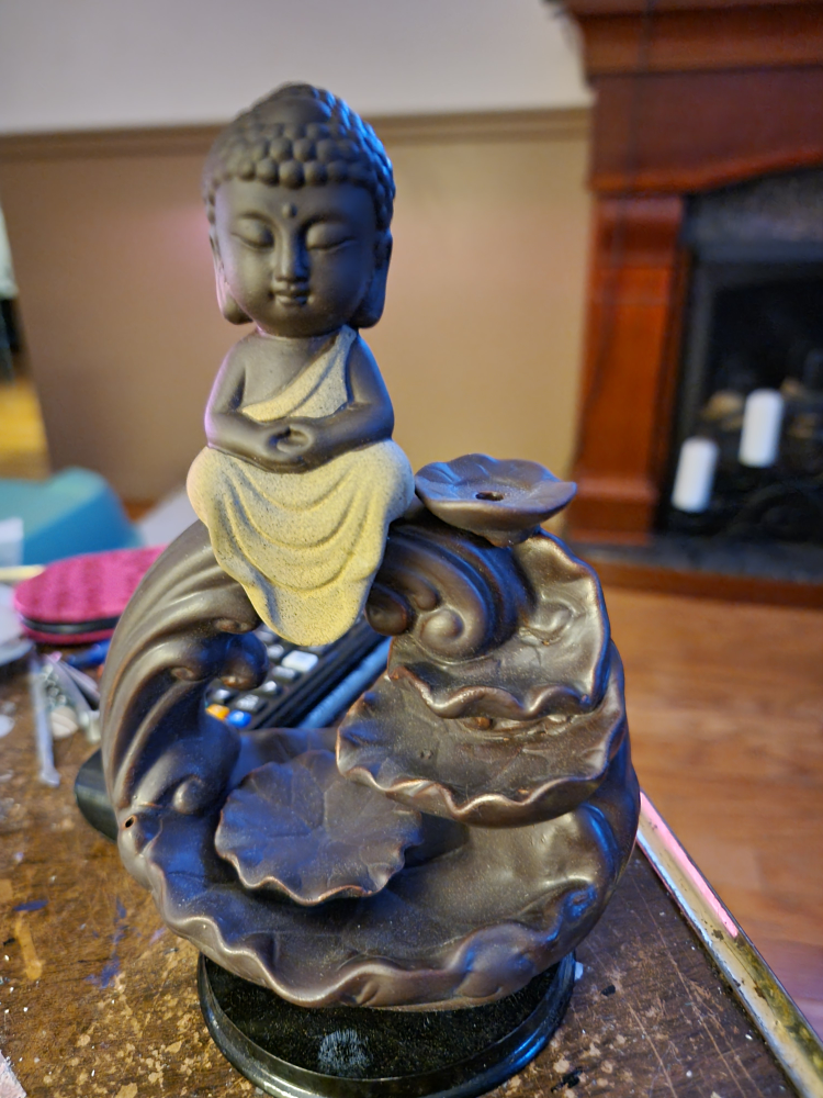 Ceramic Buddha Backflow Incense Burner
