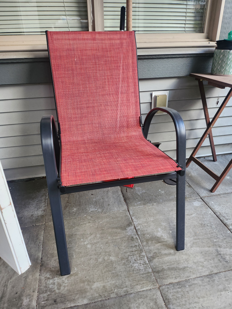 Outdoor Patio Chair - Red Sling - photo 2