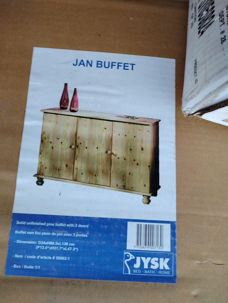 JYSK JAN Buffet - Solid Pine - Unfinished - photo 3