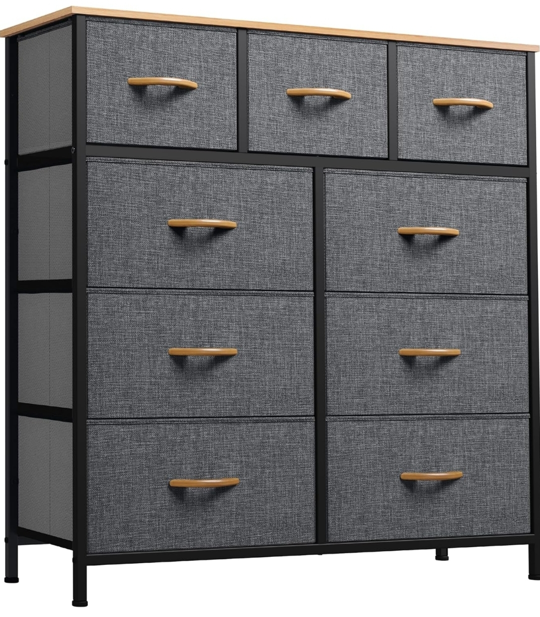 10-Drawer Fabric Chest of Drawers with Metal Frame 🧡