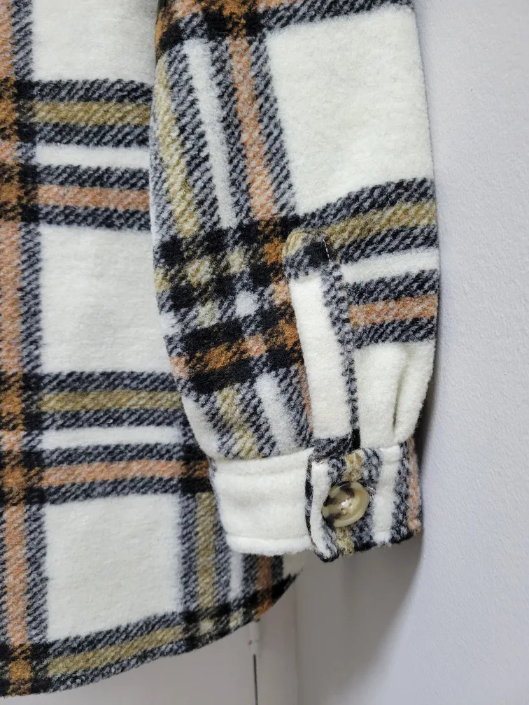 Zara Girls  Plaid Flannel Shirt Jacket image indicator(10)