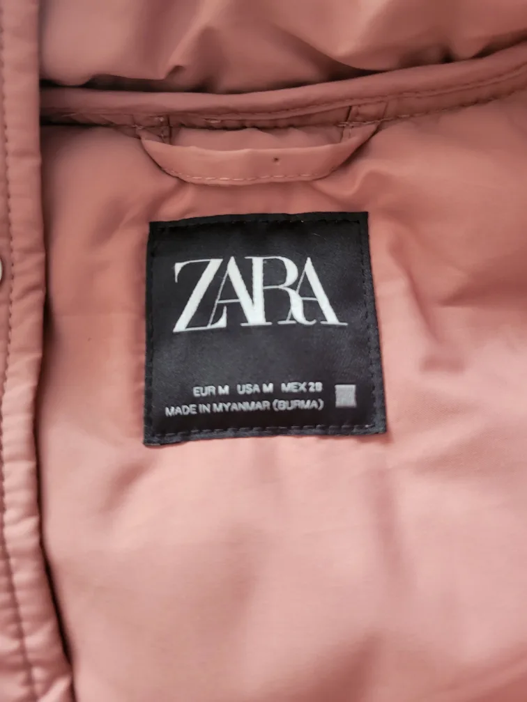 Dusty Rose Zara Puffer Vest with Hood - Size M image indicator(2)