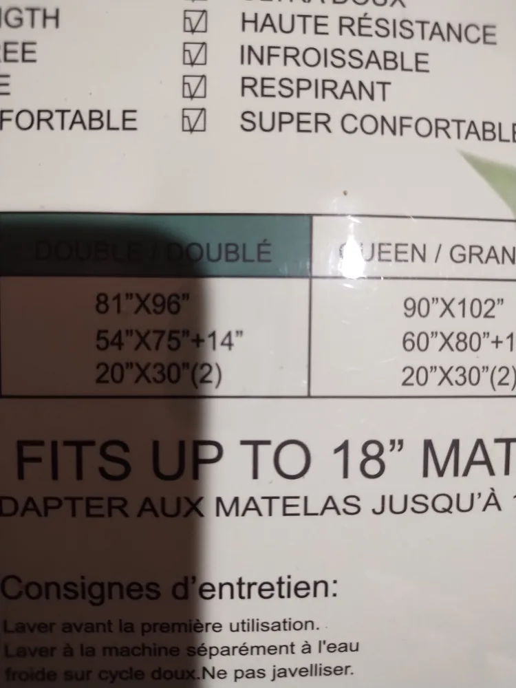 Bamboo Hotel Platinum Series 9900 Double Sheet Set image indicator(4)