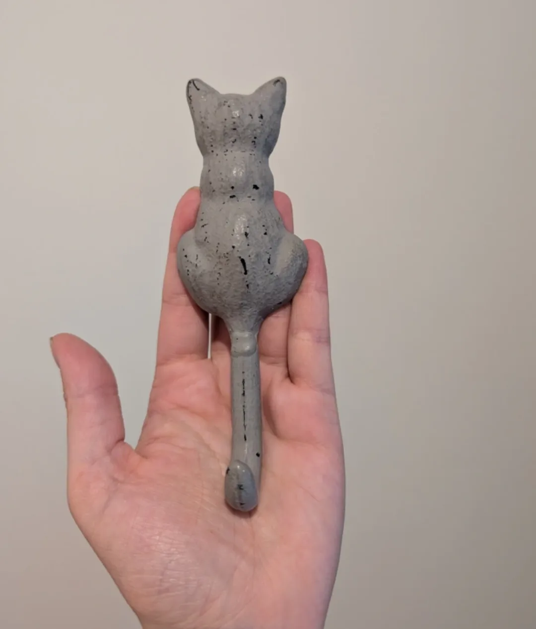 Cast Iron Cat Hook - Grey thumbnail